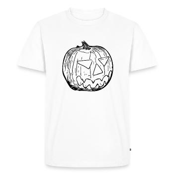 Scary creepy pumpkin head - Men's Premium Organic T-Shirt - white - Front - Nico (187cm)
