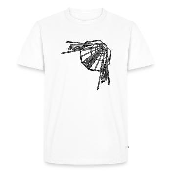 Geometric Tunnel Lines Infinity Optics - Men's Premium Organic T-Shirt - white - Front - Nico (187cm)