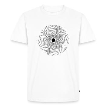 Illusion de ligne optique 3D de cercle géométrique - T-shirt Premium bio Homme - blanc - Devant - Nico (187cm)