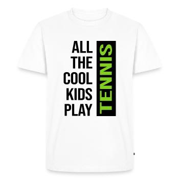 Tennis Tennis Match Joueur de tennis Match Ball - T-shirt Premium bio Homme - blanc - Devant - Nico (187cm)