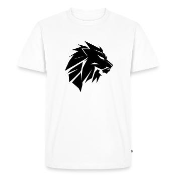 Tête de lion élégante avec crinière - T-shirt Premium bio Homme - blanc - Devant - Nico (187cm)