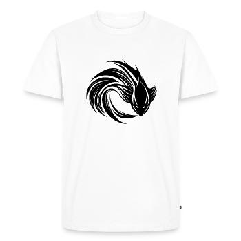 Portrait de tatouage de poisson de combat sauvage - T-shirt Premium bio Homme - blanc - Devant - Nico (187cm)