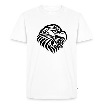 Eagle Head dans le style Tattoo Cartoon - T-shirt Premium bio Homme - blanc - Devant - Nico (187cm)