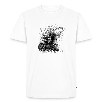 Bikerin Splash Style Off-road Ride - Men's Premium Organic T-Shirt - white - Front - Nico (187cm)
