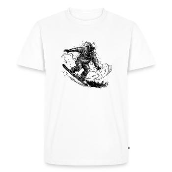 Hors route Snowboarding Jump Style Cooler Move - T-shirt Premium bio Homme - blanc - Devant - Nico (187cm)