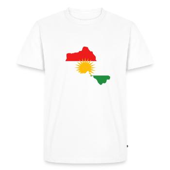 Vive le Kurdistan son biji kurde - T-shirt Premium bio Homme - blanc - Devant - Nico (187cm)