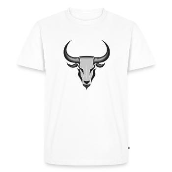 Astrologie Taureau Zodiaque Taureau Mythologie - T-shirt Premium bio Homme - blanc - Devant - Nico (187cm)