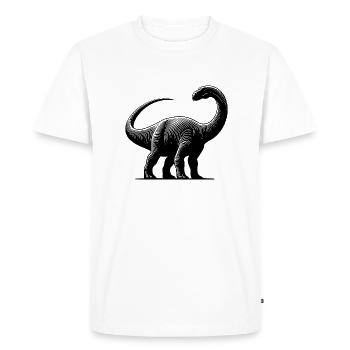 Dinosaure dinosaure dinosaure brachiosaure massif - T-shirt Premium bio Homme - blanc - Devant - Nico (187cm)