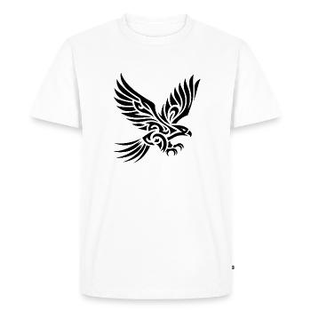 Elegant beautiful eagle on huge wings - Men's Premium Organic T-Shirt - white - Front - Nico (187cm)