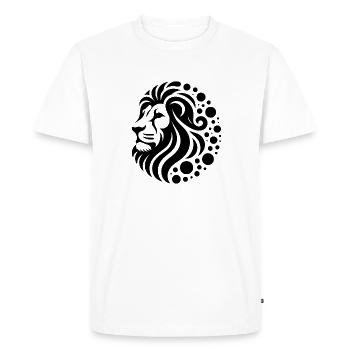 Proud lion's head with mane - Men's Premium Organic T-Shirt - white - Front - Nico (187cm)