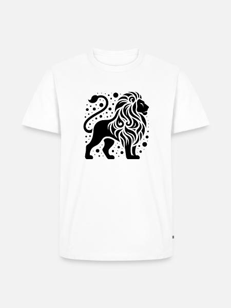 Proud lion with wild mane - Men's Premium Organic T-Shirt - white