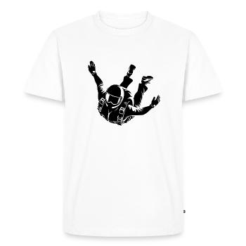 Phase de vol parachute entraînement saut en parachute - T-shirt Premium bio Homme - blanc - Devant - Nico (187cm)