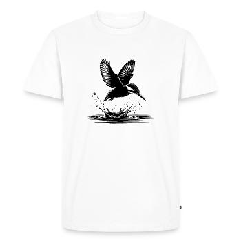 Kingfisher catching fish - Men's Premium Organic T-Shirt - white - Front - Nico (187cm)