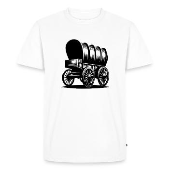 Covered wagon for horses - Men's Premium Organic T-Shirt - white - Front - Nico (187cm)