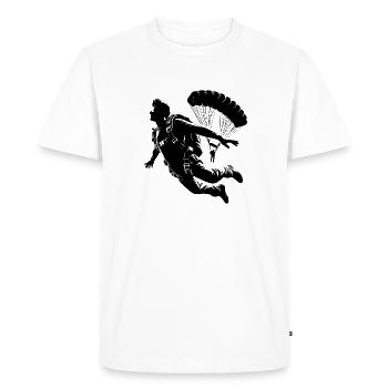 Two skydivers skydiving - Men's Premium Organic T-Shirt - white - Front - Nico (187cm)