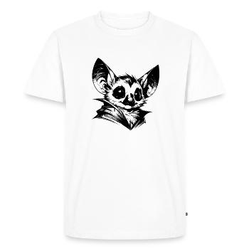 Cute Bat Baby Kids Pencil Sketch - Men's Premium Organic T-Shirt - white - Front - Nico (187cm)