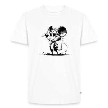 Baby Mouse Kids Pencil Sketch - Men's Premium Organic T-Shirt - white - Front - Nico (187cm)