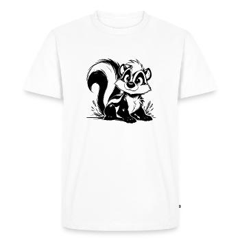 Baby Skunk Enfants Crayon Dessin Croquis - T-shirt Premium bio Homme - blanc - Devant - Nico (187cm)