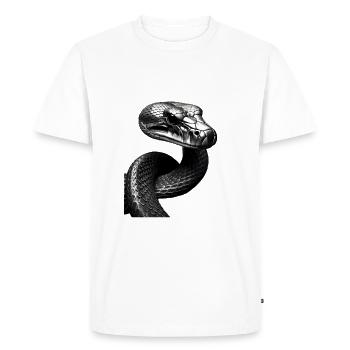 Cobra métallique - T-shirt Premium bio Homme - blanc - Devant - Nico (187cm)