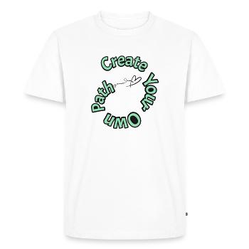 Create your own path - Men's Premium Organic T-Shirt - white - Front - Nico (187cm)