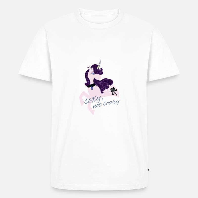 Sexy Gothik Einhorn - Männer Premium Bio T-Shirt - Weiß