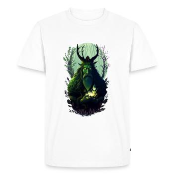 Lisovik - T-shirt Premium bio Homme - blanc - Devant - Nico (187cm)