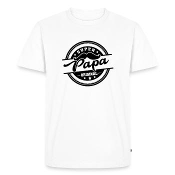Super papa original - T-shirt Premium bio Homme - blanc - Devant - Nico (187cm)