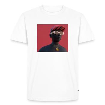 Dernier créateur de mode - T-shirt Premium bio Homme - blanc - Devant - Nico (187cm)