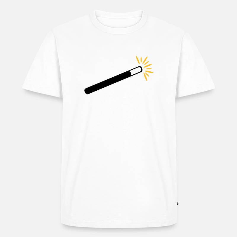 Zauberstab - Männer Premium Bio T-Shirt - Weiß