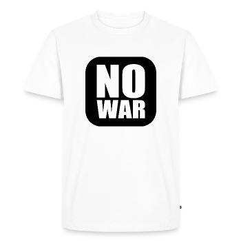 No war - Men's Premium Organic T-Shirt - white - Front - Nico (187cm)