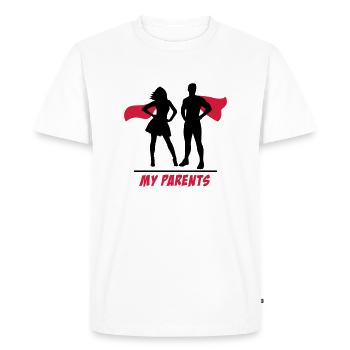Vos parents-mes parents vos parents-mes parents - T-shirt Premium bio Homme - blanc - Devant - Nico (187cm)