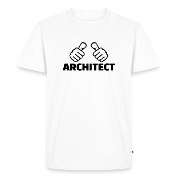 Architect - Men's Premium Organic T-Shirt - white - Front - Nico (187cm)