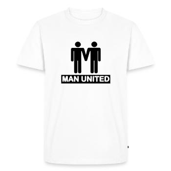 Man United - Men's Premium Organic T-Shirt - white - Front - Nico (187cm)