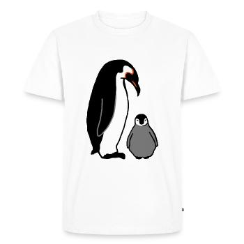 Pingouin avec bébé - T-shirt Premium bio Homme - blanc - Devant - Nico (187cm)