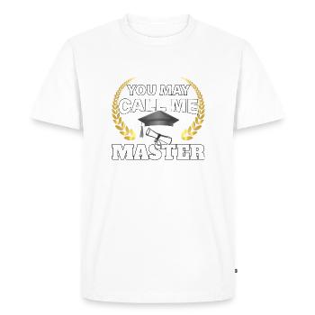 Vous pouvez m’appeler Master Design - T-shirt Premium bio Homme - blanc - Devant - Nico (187cm)