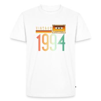 Year 1994 Old School Cassette Music Retro - Men's Premium Organic T-Shirt - white - Front - Nico (187cm)