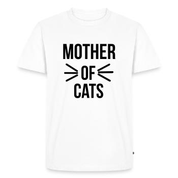 Mother of cats - Men's Premium Organic T-Shirt - white - Front - Nico (187cm)