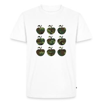 camouflage apple Retro - Men's Premium Organic T-Shirt - white - Front - Nico (187cm)