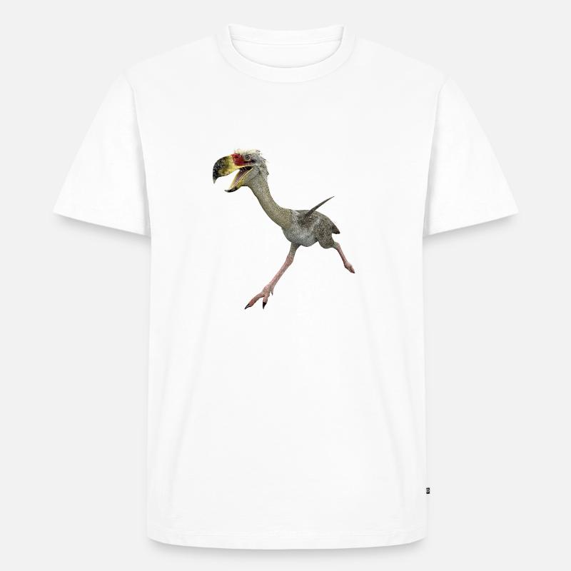 Terrorvogel Phorusrhacos, Vogel - Männer Premium Bio T-Shirt - Weiß