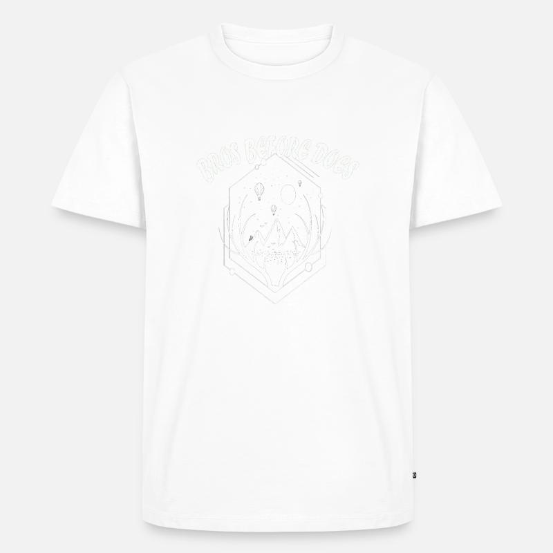 Bros Before Does - Männer Premium Bio T-Shirt - Weiß