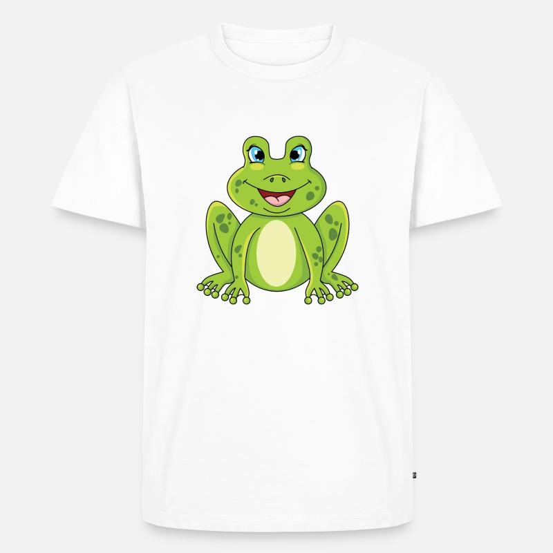 Frosch - Männer Premium Bio T-Shirt - Weiß