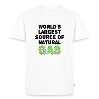 Plus grande source de gaz au monde - T-shirt Premium bio Homme - blanc - Devant - Nico (187cm)