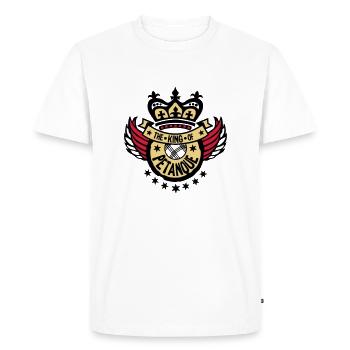 king king petanque sport logo wing buffer - Men's Premium Organic T-Shirt - white - Front - Nico (187cm)