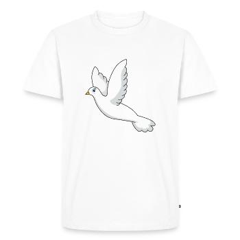 Pigeon - T-shirt Premium bio Homme - blanc - Devant - Nico (187cm)