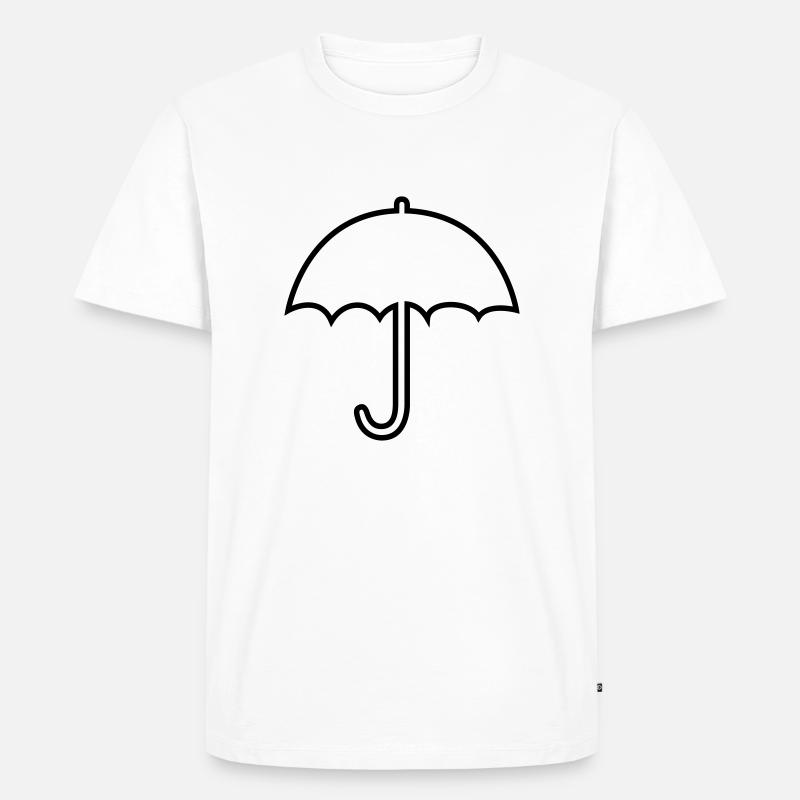 Regenschirm - Männer Premium Bio T-Shirt - Weiß
