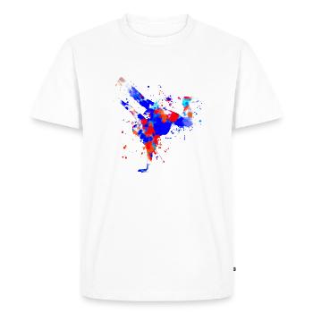 Breakdance Hip Hop Garçons Filles Hiphop Bboy BG - T-shirt Premium bio Homme - blanc - Devant - Nico (187cm)