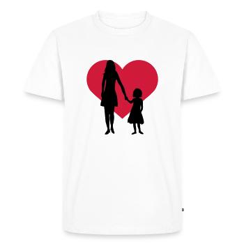 Enfant Fille Maman - T-shirt Premium bio Homme - blanc - Devant - Nico (187cm)