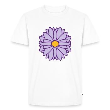 Round Pretty Flower Design - Men's Premium Organic T-Shirt - white - Front - Nico (187cm)