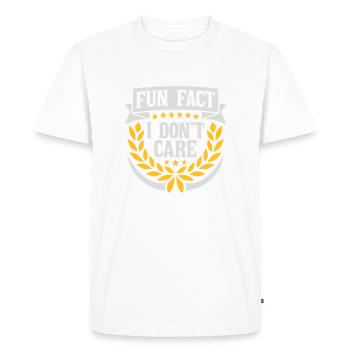 Je me fiche des faits - T-shirt Premium bio Homme - blanc - Devant - Nico (187cm)