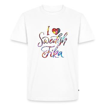 Suède Suède Viking Norden Scandinavie fika - T-shirt Premium bio Homme - blanc - Devant - Nico (187cm)